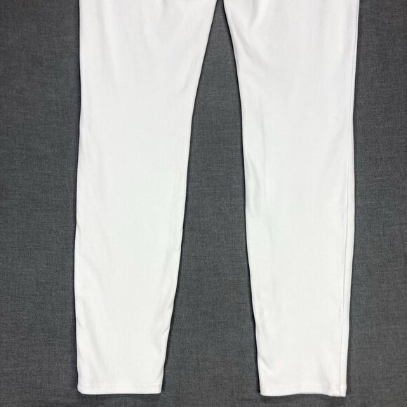 Spanx Skinny Ankle Jeggings Womens M White Stretch Comfy Pull On Shaping Pants - Picture 7 of 14